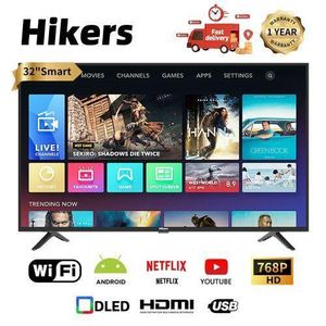 Hikers 50'' Inch Frameless Android Smart 4K LED TV-Black+12 Months Warranty