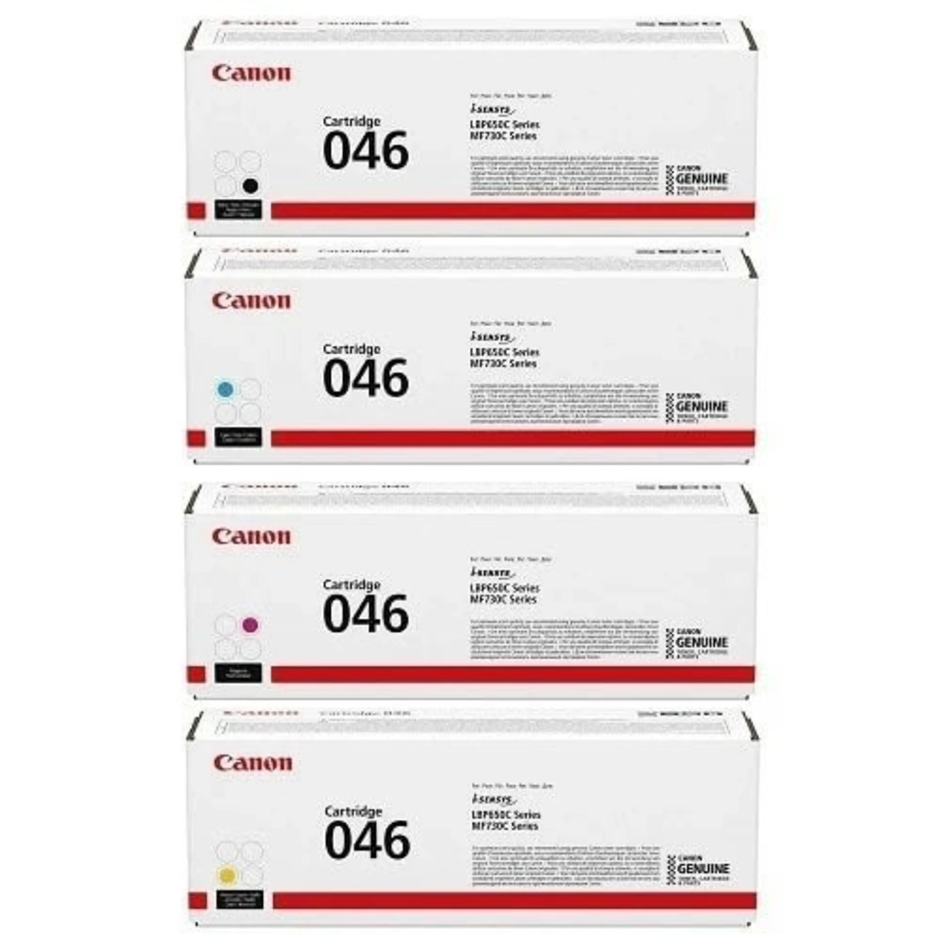 Canon Toner Cartridges - 046 - Black + Cyan + Yellow...