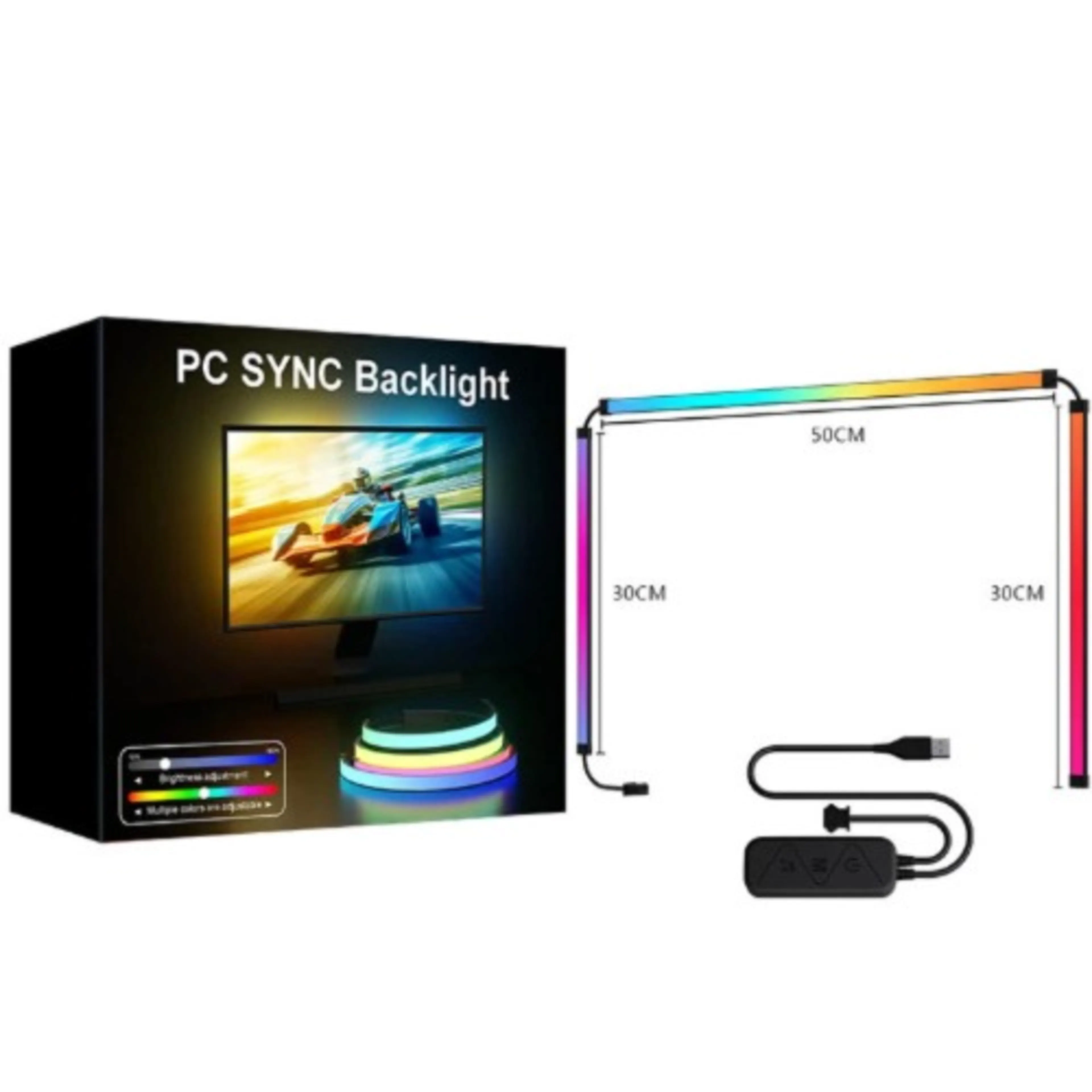 Rgb Led Light Bar Screen Sync & Music Sync Computer ...